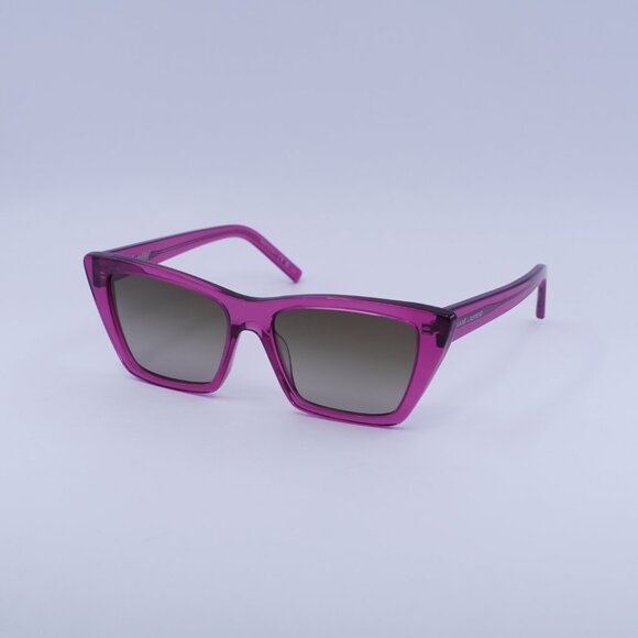 ?️ New Saint Laurent SL276 MICA 061 Sunglasses - Cyclamen Frame, Khaki Lenses main image 6